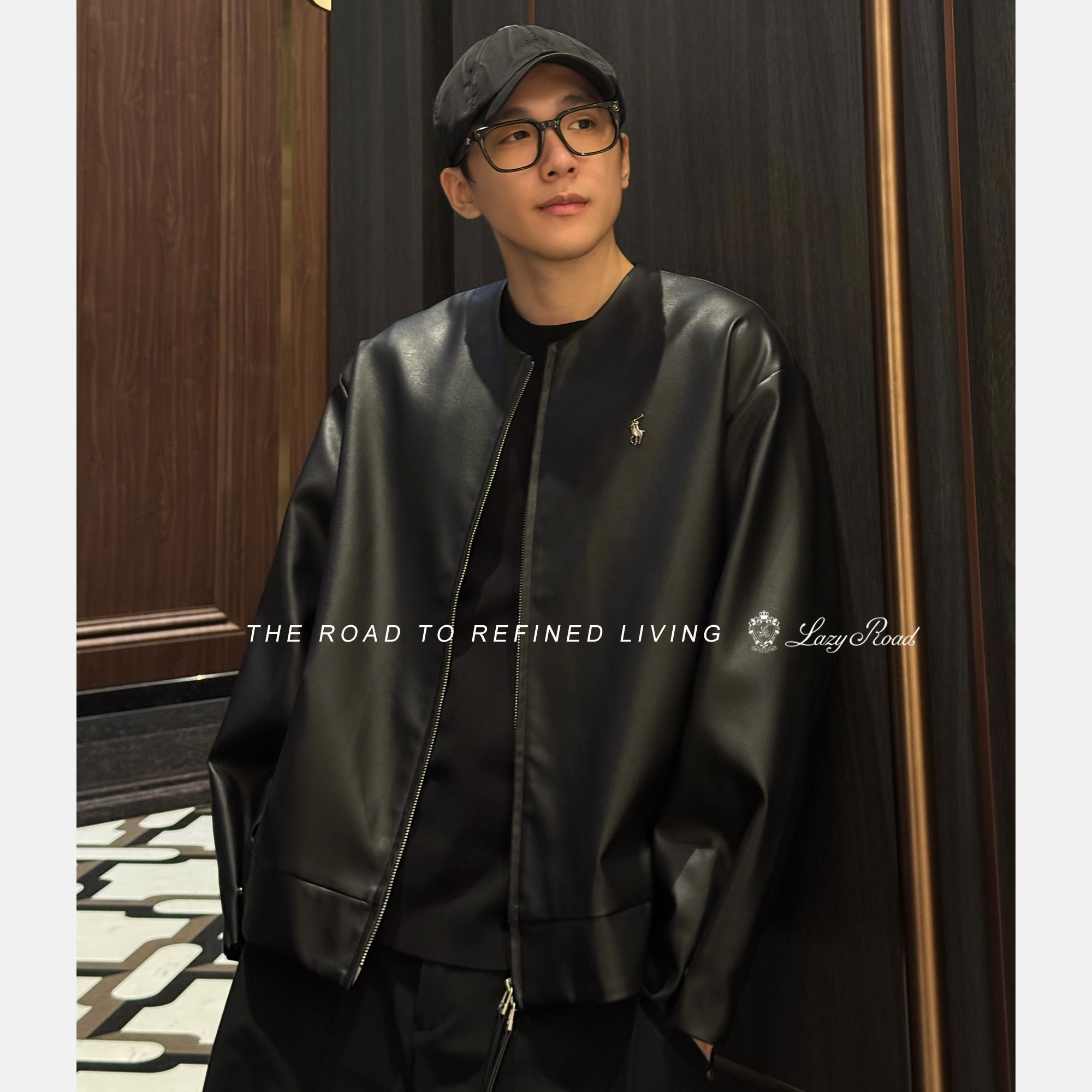 “隐奢廓影”  RL高定系列 2025S 静奢皮衣 老钱风男女同款-AML2535