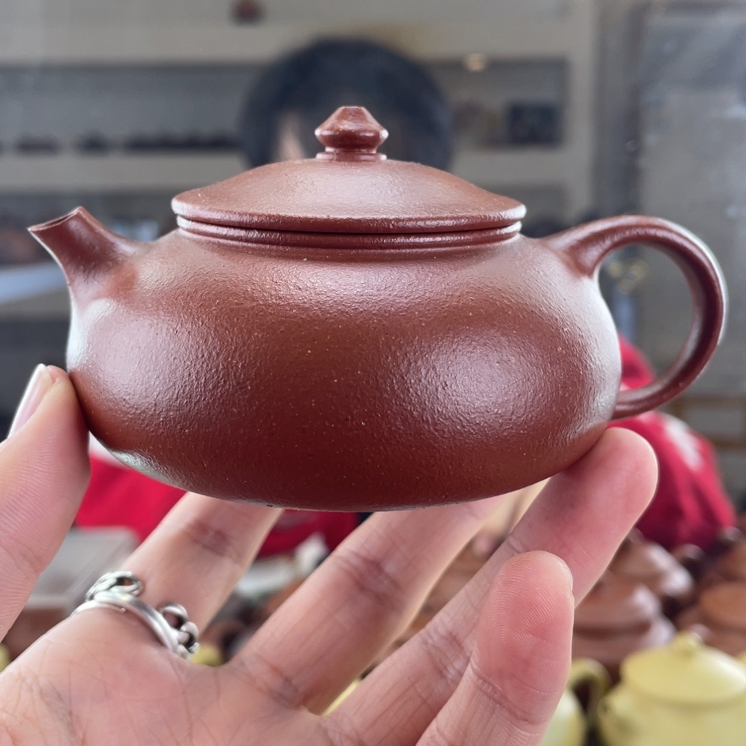 紫砂茶壶150cc红降坡茶壶