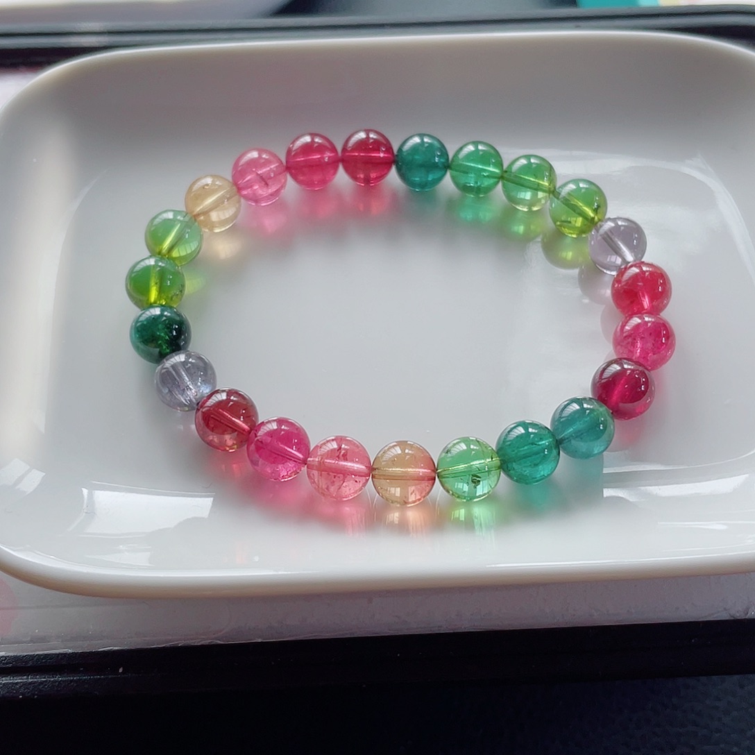 未镶嵌手链碧玺8.2mm左右