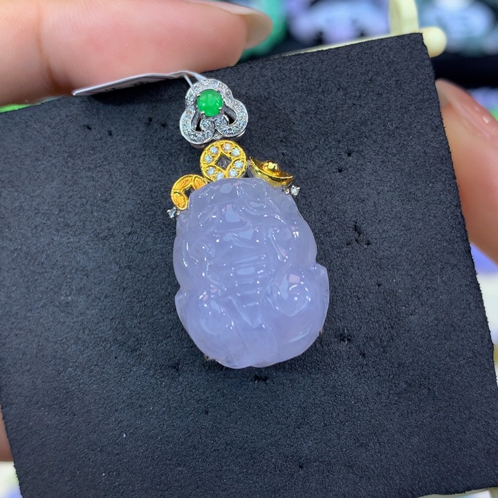 18K金镶嵌手链翡翠翡翠