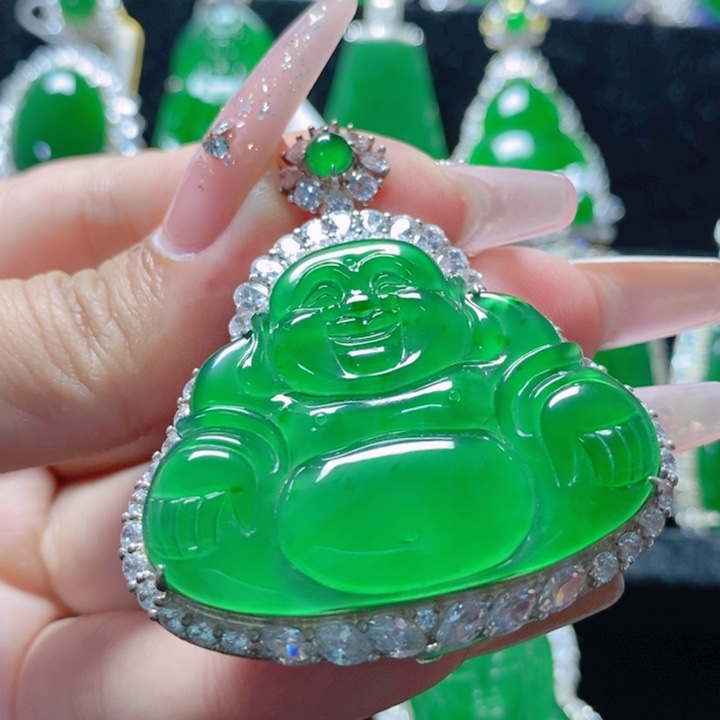 翡翠颈饰银S925镶嵌