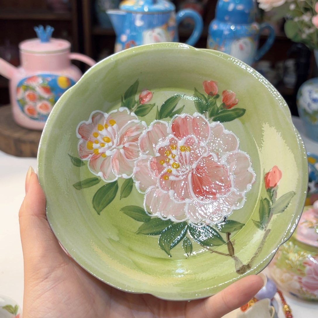 景德镇手绘高温釉下彩陶瓷茶具