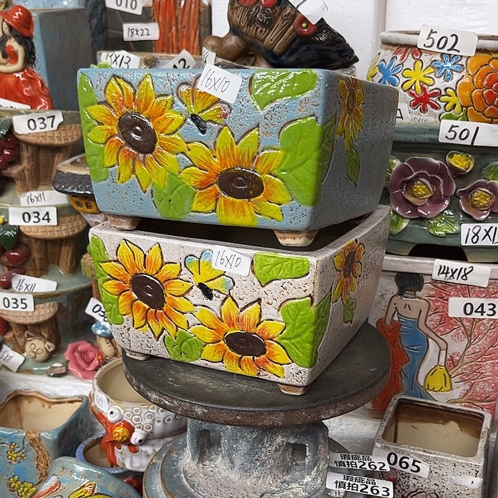 粗陶材质多肉花盆