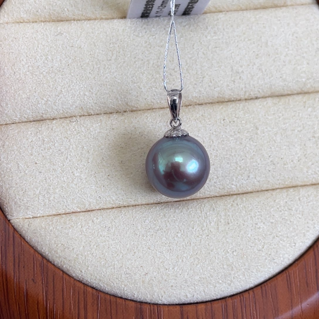 淡水珍珠18K金镶嵌颈饰11.3mm