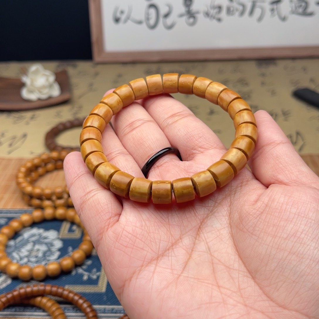 紫金鼠手串白*水实心直切9➕