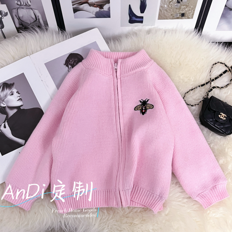 〖ANDI〗安迪秋冬款新款女童毛衣设计感韩系毛衣5260