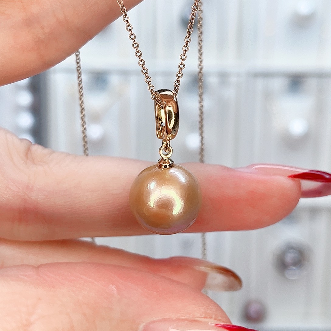 合金淡水珍珠吊坠(赠链)