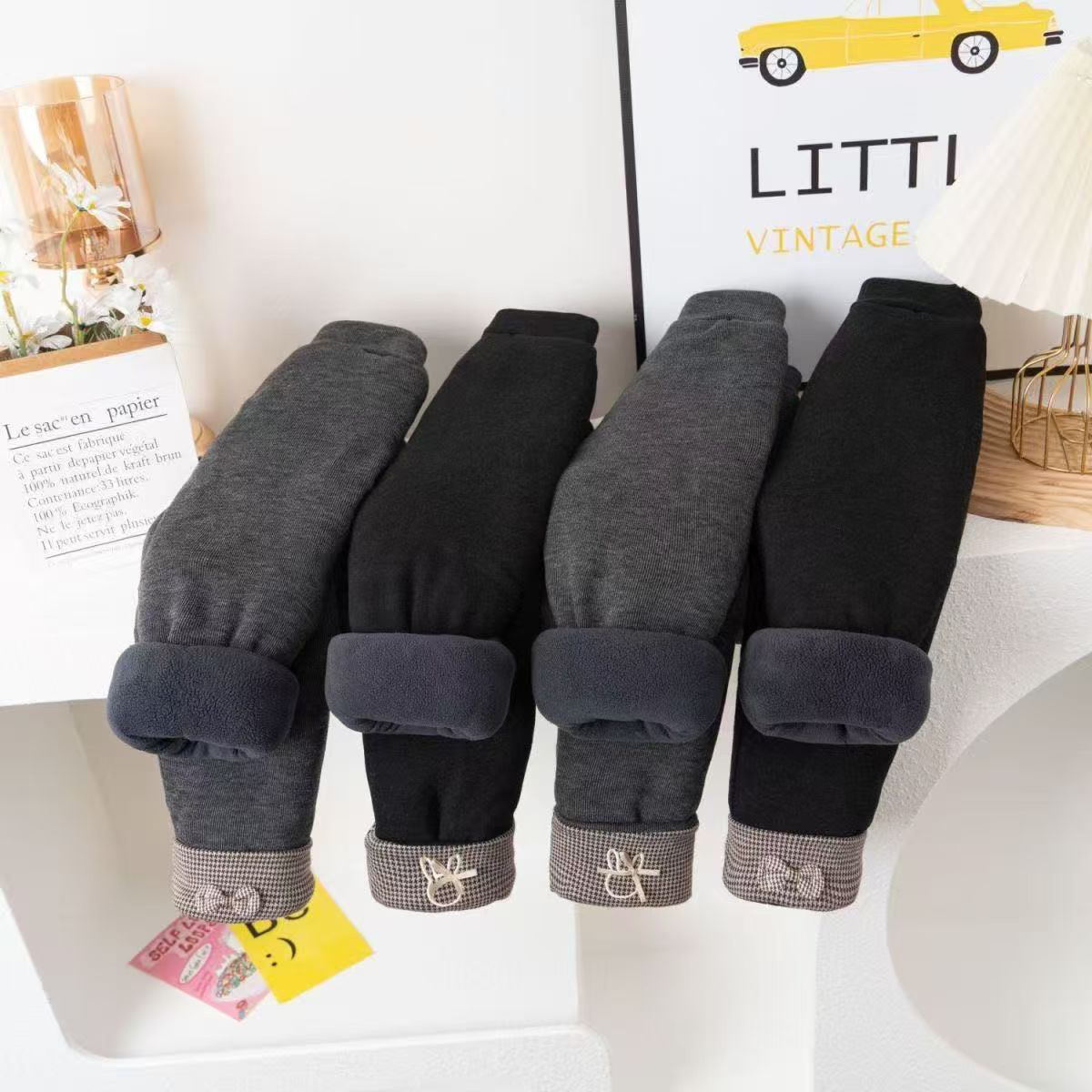 女童秋冬三层加绒加厚棉裤保暖外穿修身打底裤子