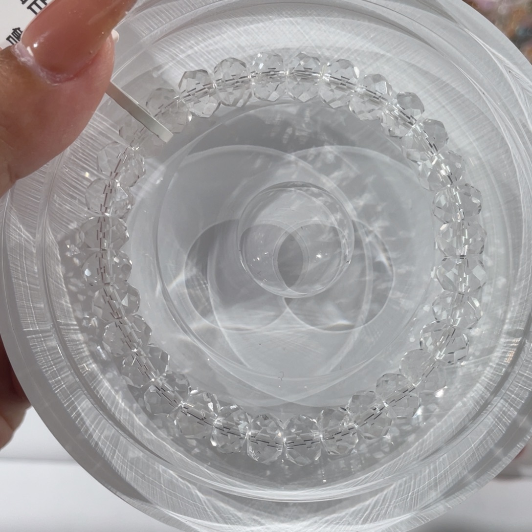 未镶嵌手链水晶013切面白水晶8m+