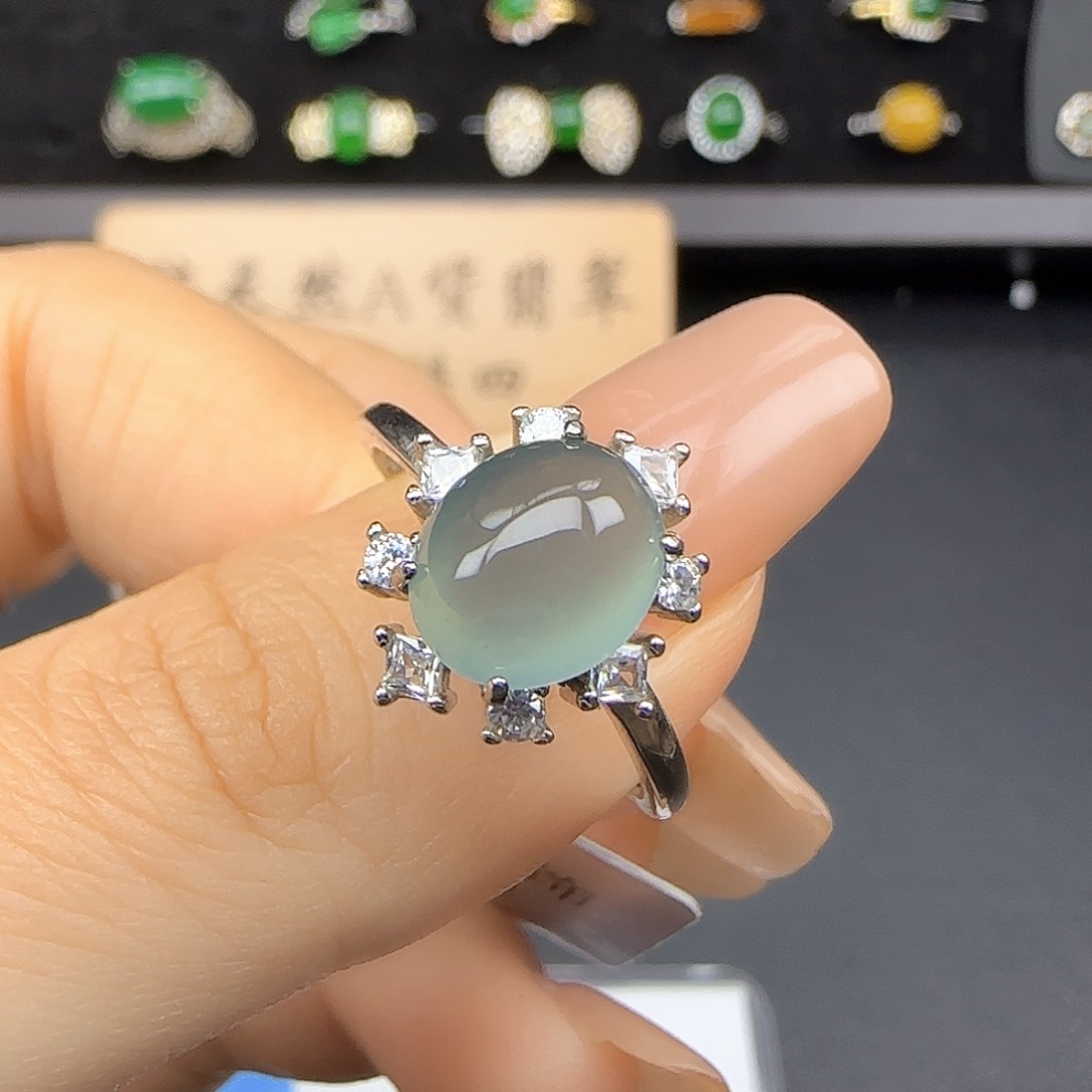 银S925镶嵌戒指翡翠