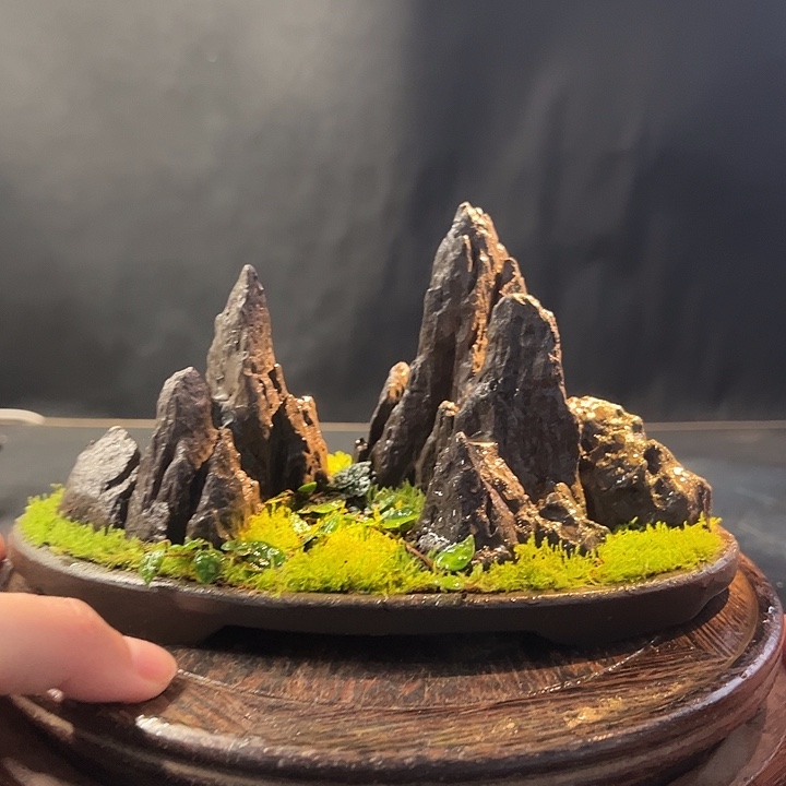 手工制作宋山石盆景009