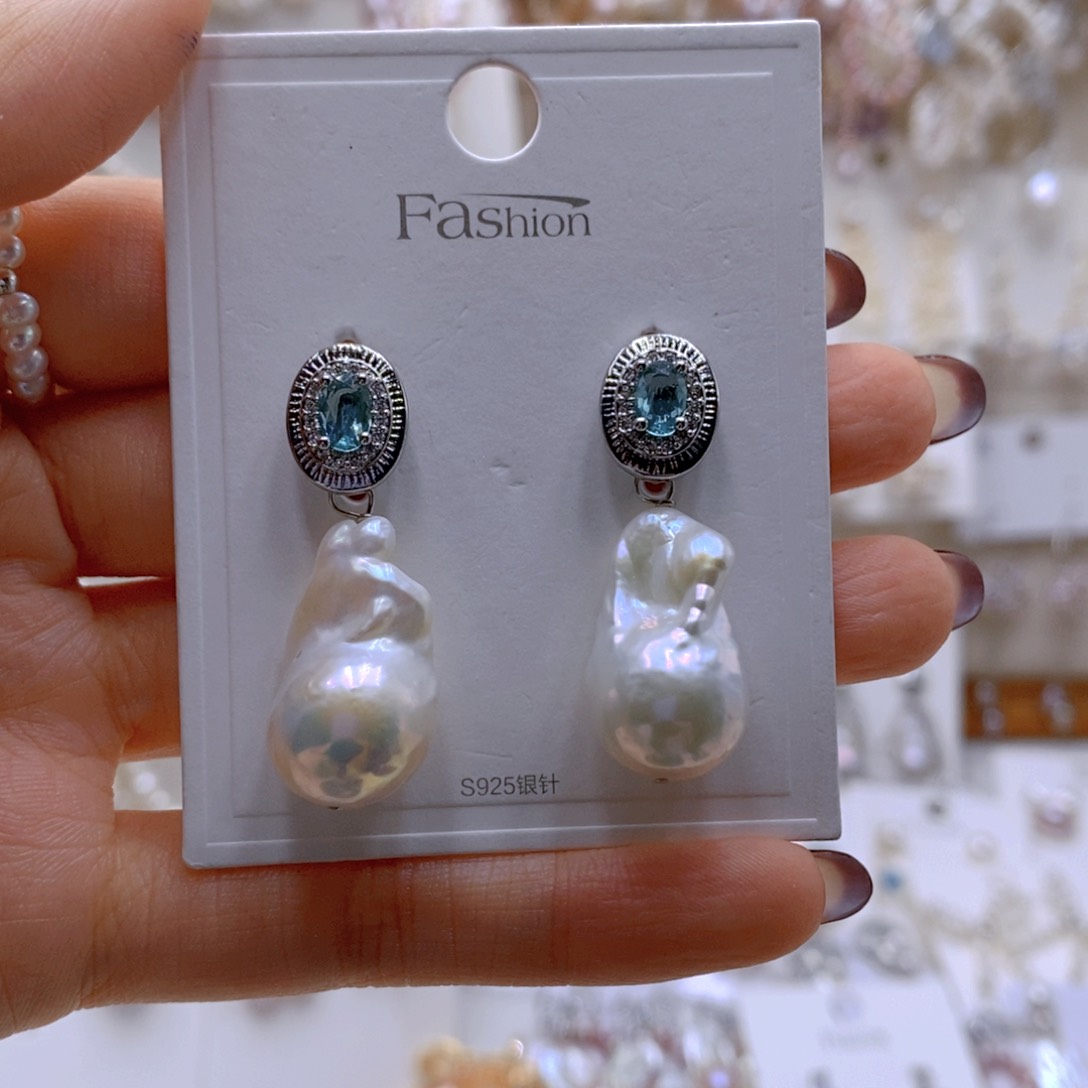 颈饰银S925镶嵌淡水珍珠红****葵