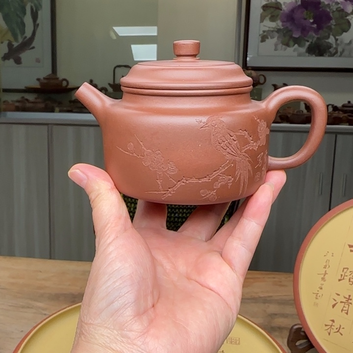 紫砂茶壶底槽清200 c夫妻双国工作品