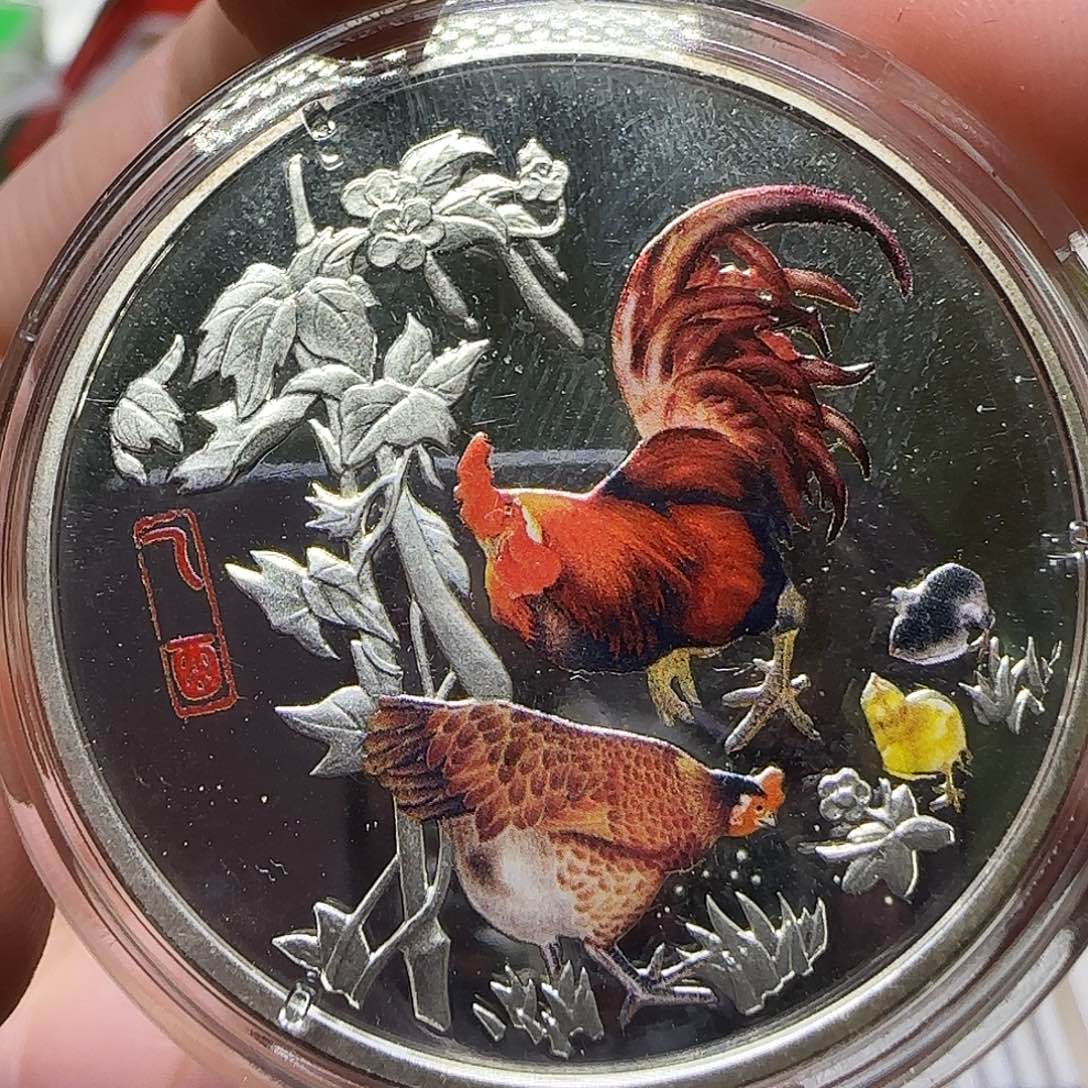 合金生肖鸡纪念章福利出特价