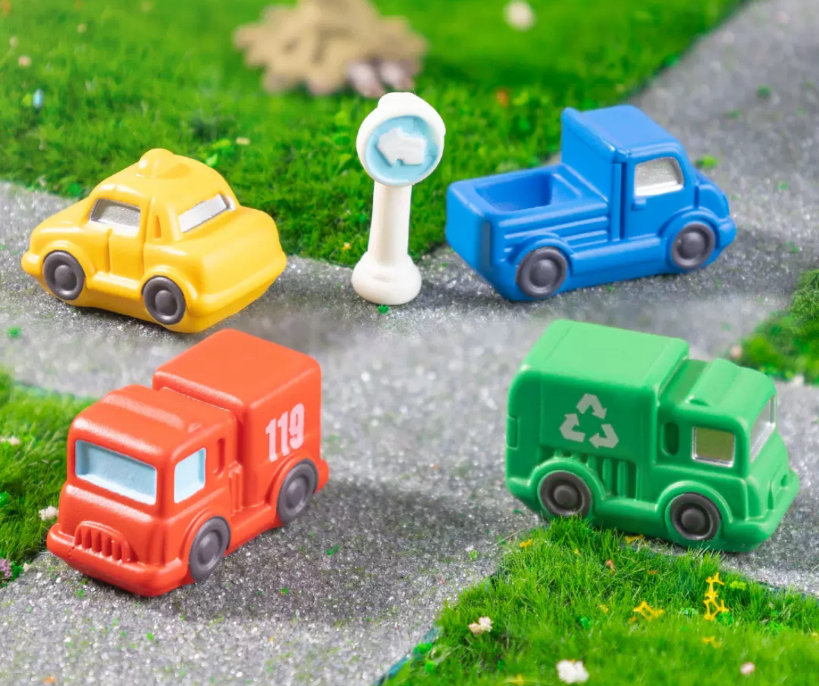 微景观消防出租摆件创意车载摆件