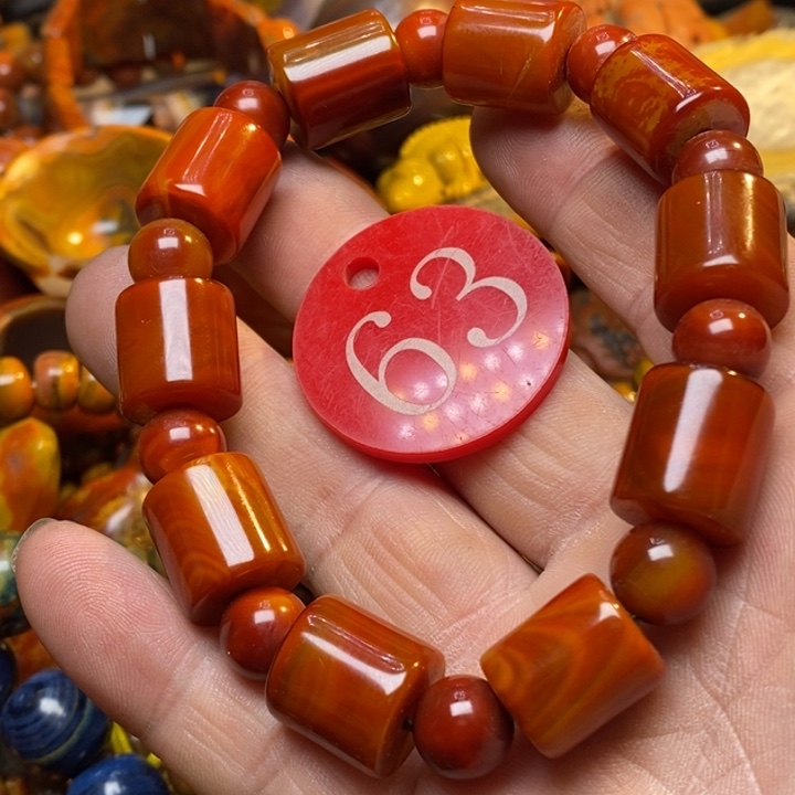 合金手链玛瑙/玉髓平****饰