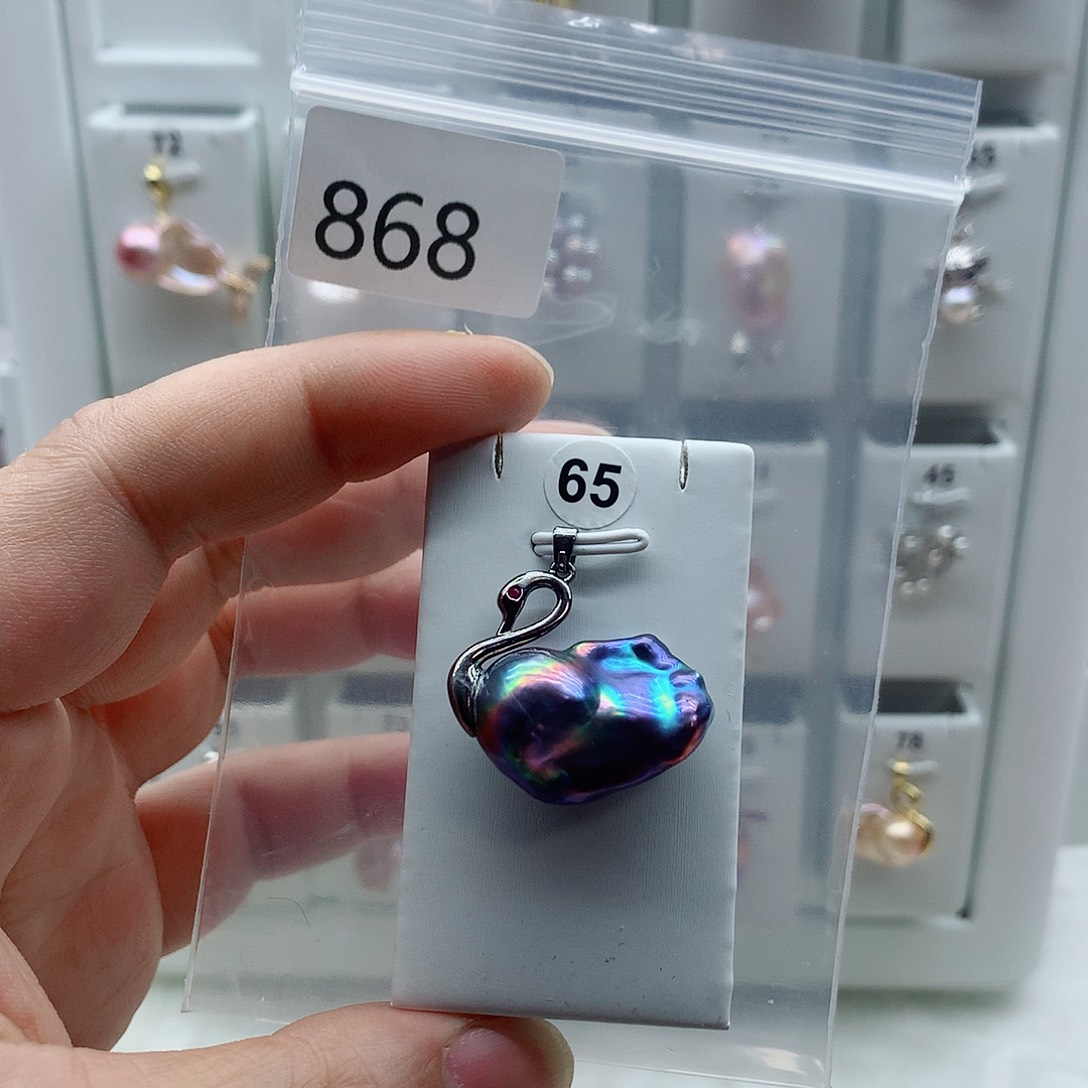 合金吊坠(不含链)淡水珍珠