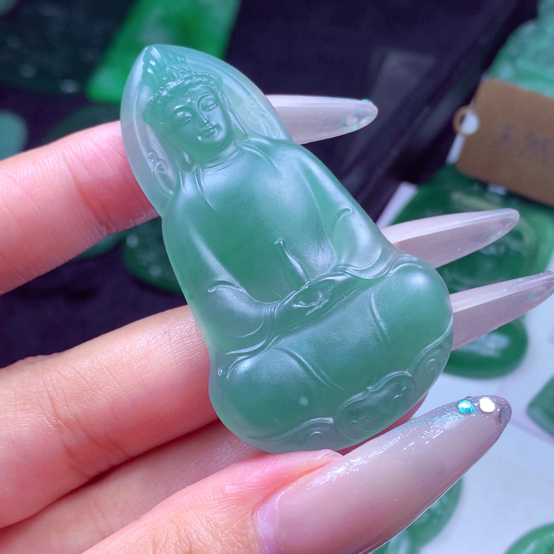 定制翡翠未镶嵌天然缅甸翡翠A货毛货挂件