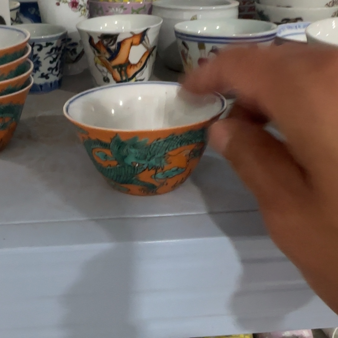 手绘瓷器，全部处理