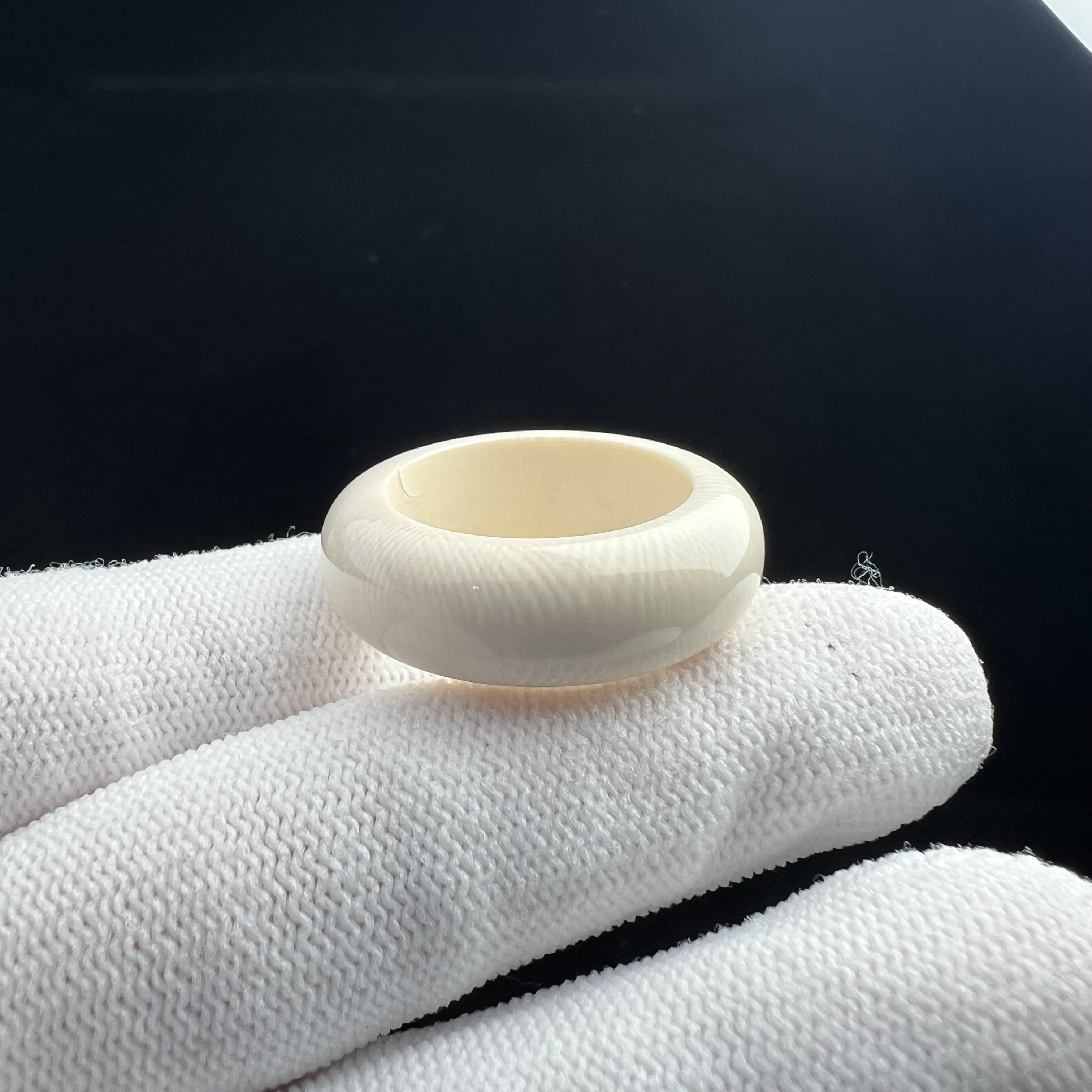 J4031天然猛犸牙跑环内径20.3mm支持鉴定 假一罚四