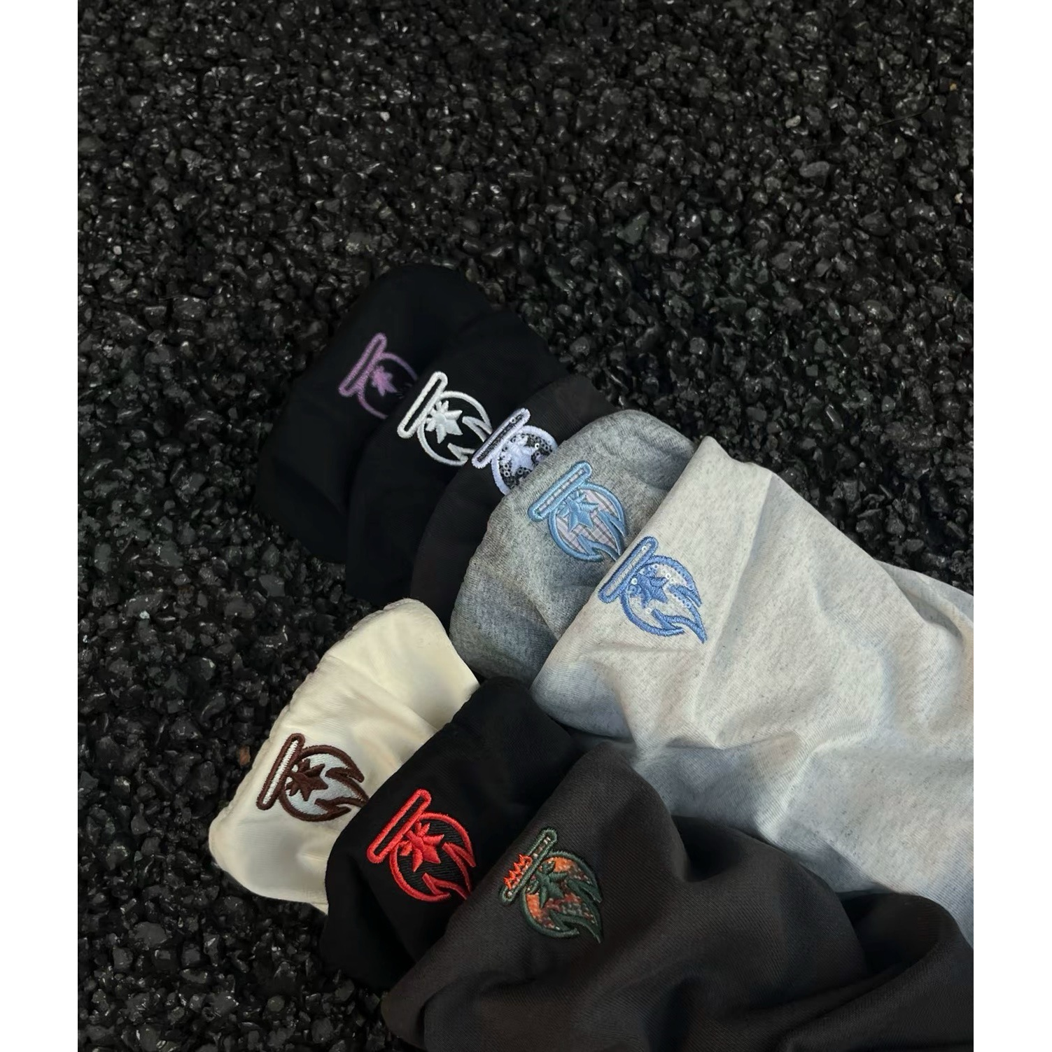 纯棉重磅小火苗刺绣长袖合集C01-C12