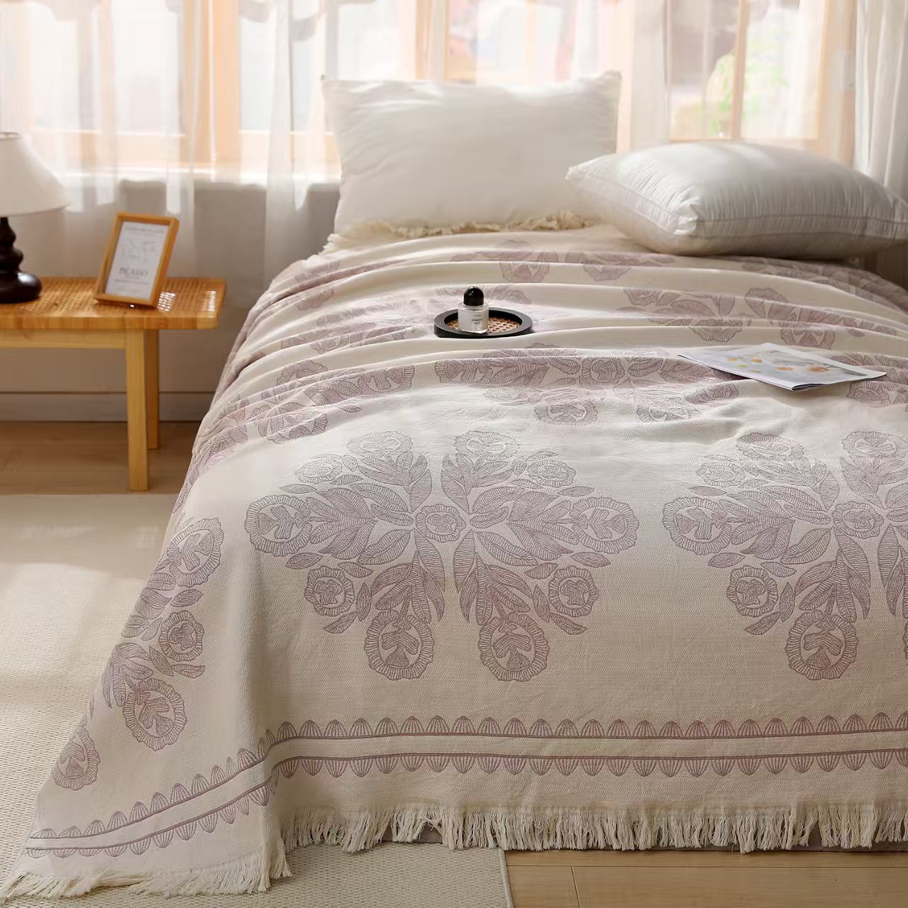 【罗纳】高端定制罗布麻舒适透气多功能床盖2/2.3