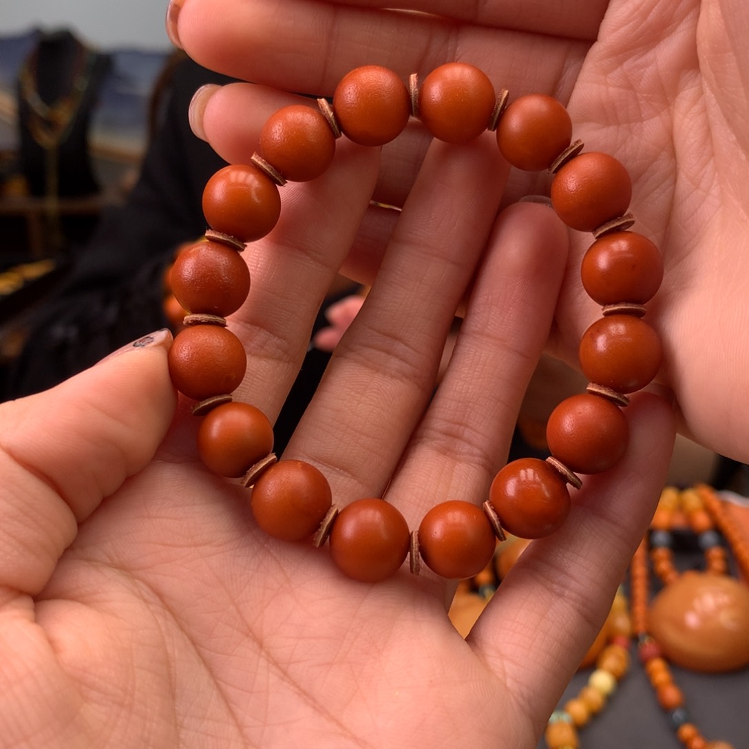 蜜蜡手串未镶嵌天然
