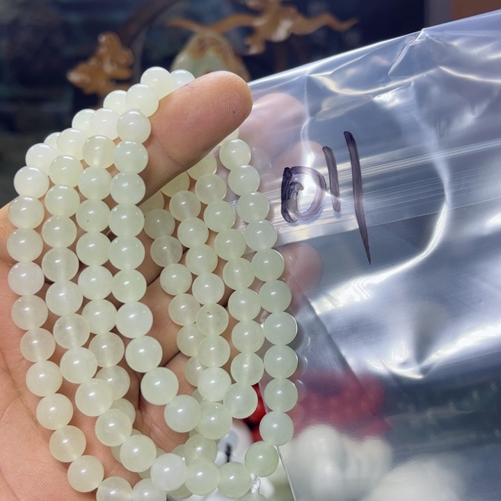 蛇纹石玉项链未镶嵌用****9
