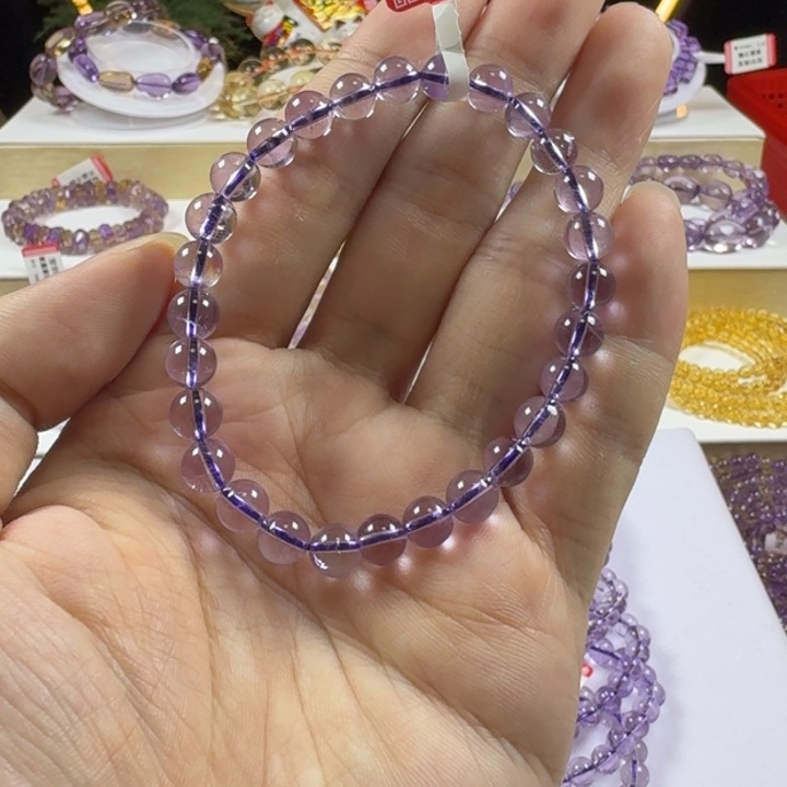 水晶手链未镶嵌紫晶6mm