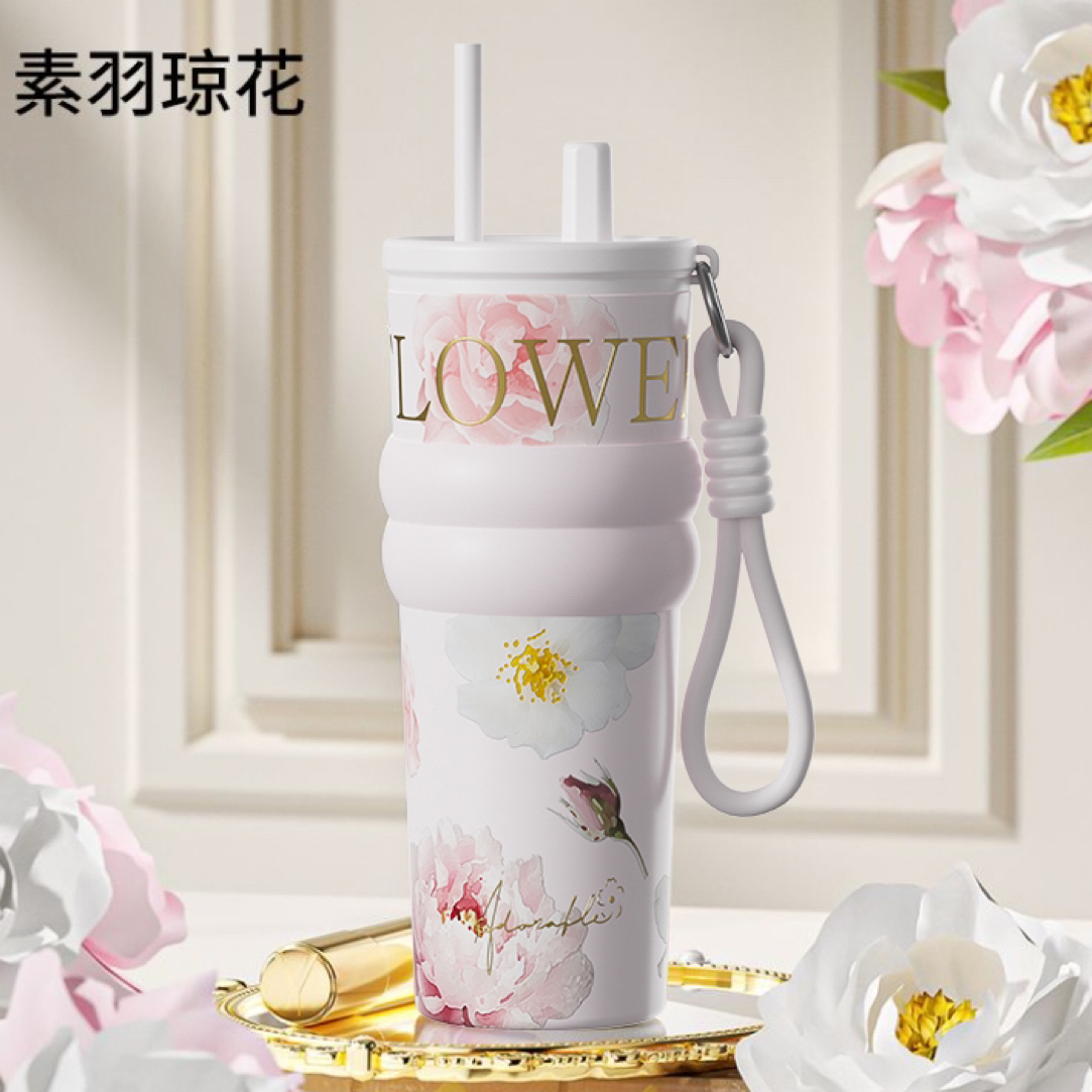 Zhyen/知意2025新款繁花极光保温杯陶瓷覆层高颜值大容量水杯