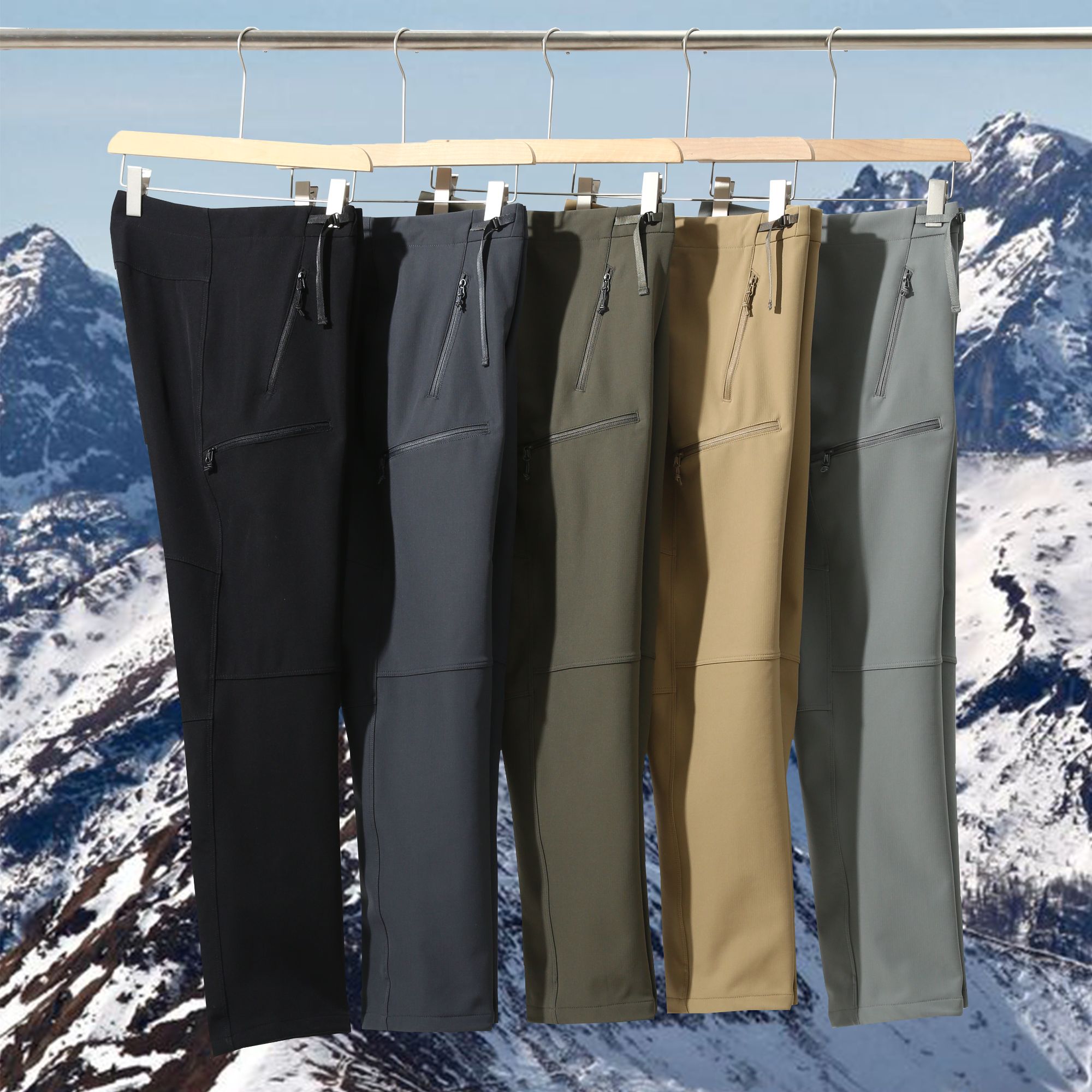 【蛋蛋】软壳裤天花板！春款男女户外加绒冲锋裤/防风高弹力休闲长裤