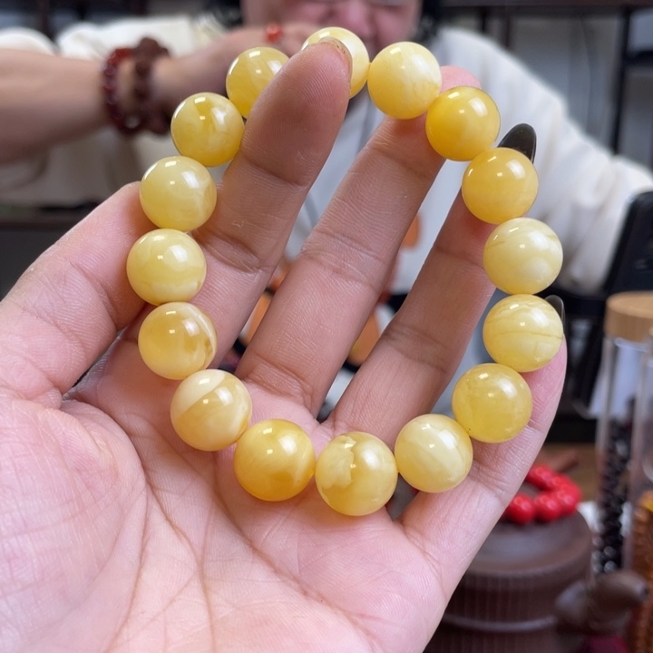 蜜蜡颈饰未镶嵌手