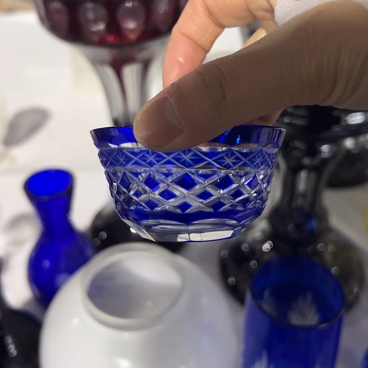 水晶玻璃平底款微瑕一个