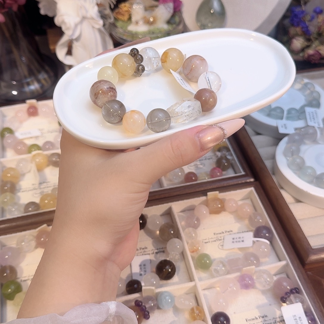 水晶手链合金天然水晶手串