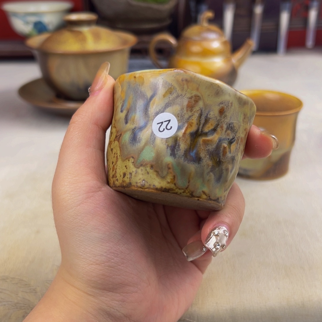 杯子纯手工柴烧主人杯