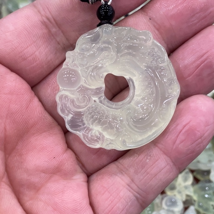 蛇纹石玉合金颈饰