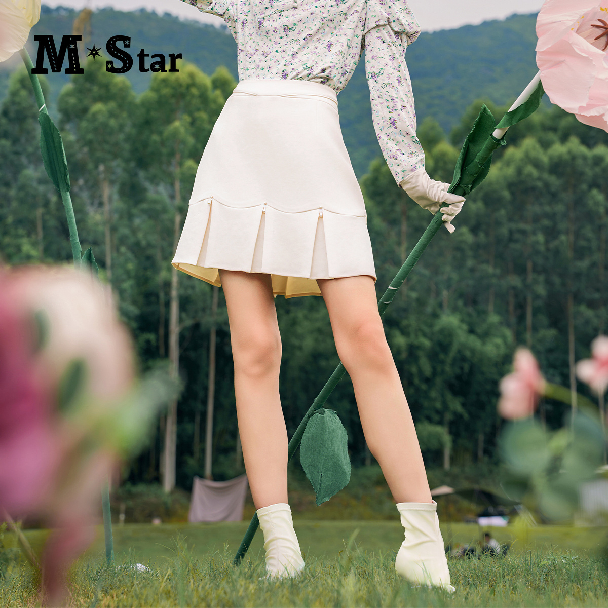 【粉丝专享】M-Star高腰时尚短半截裙百搭SFAQ112647