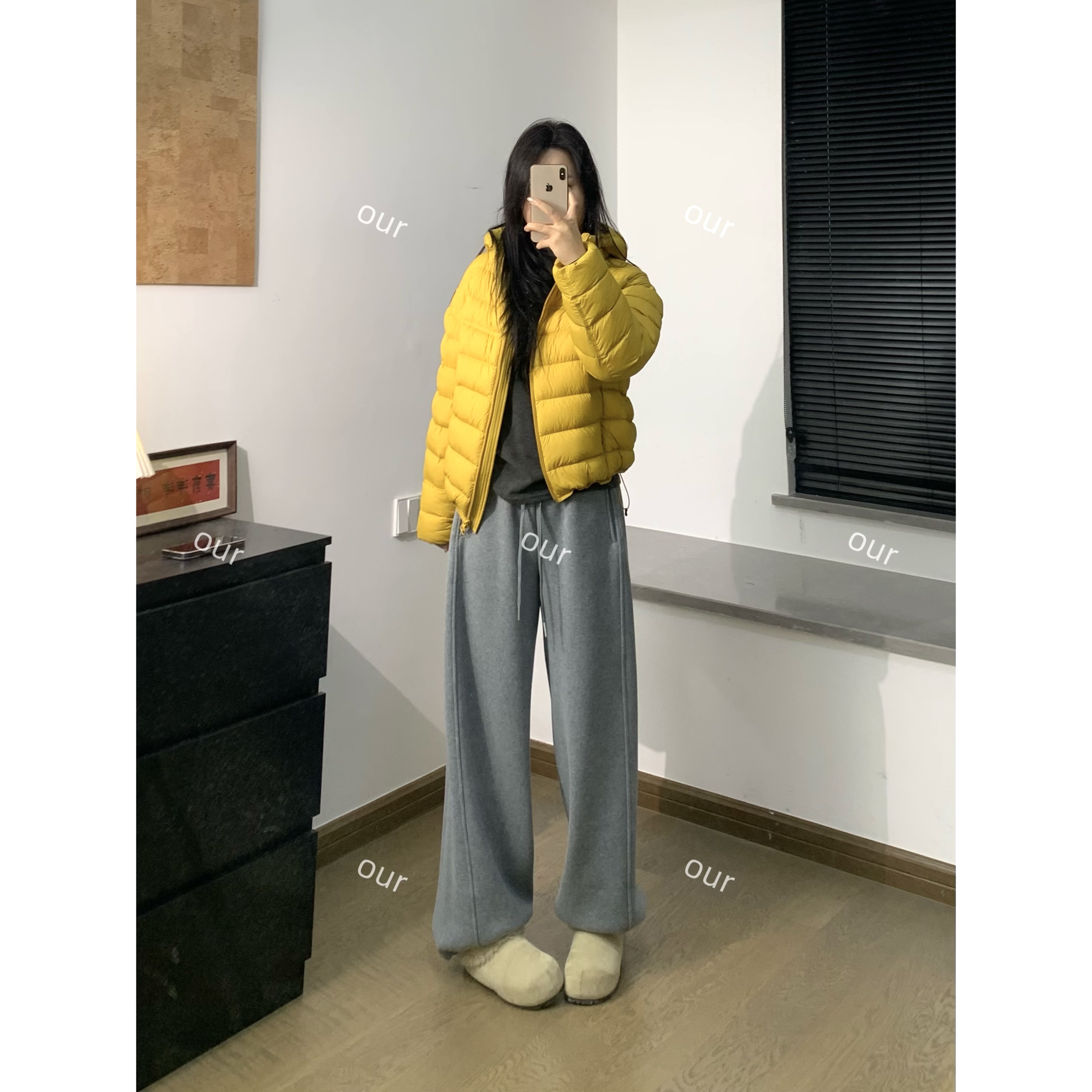 our/【暖甲】新国标90白鸭绒 排骨款显瘦潮流保暖羽绒服