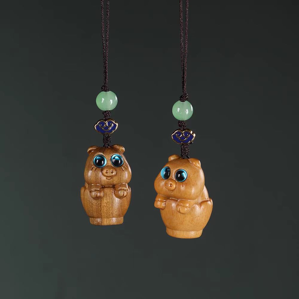 搞怪小猪檀木多颜色多样性发其一