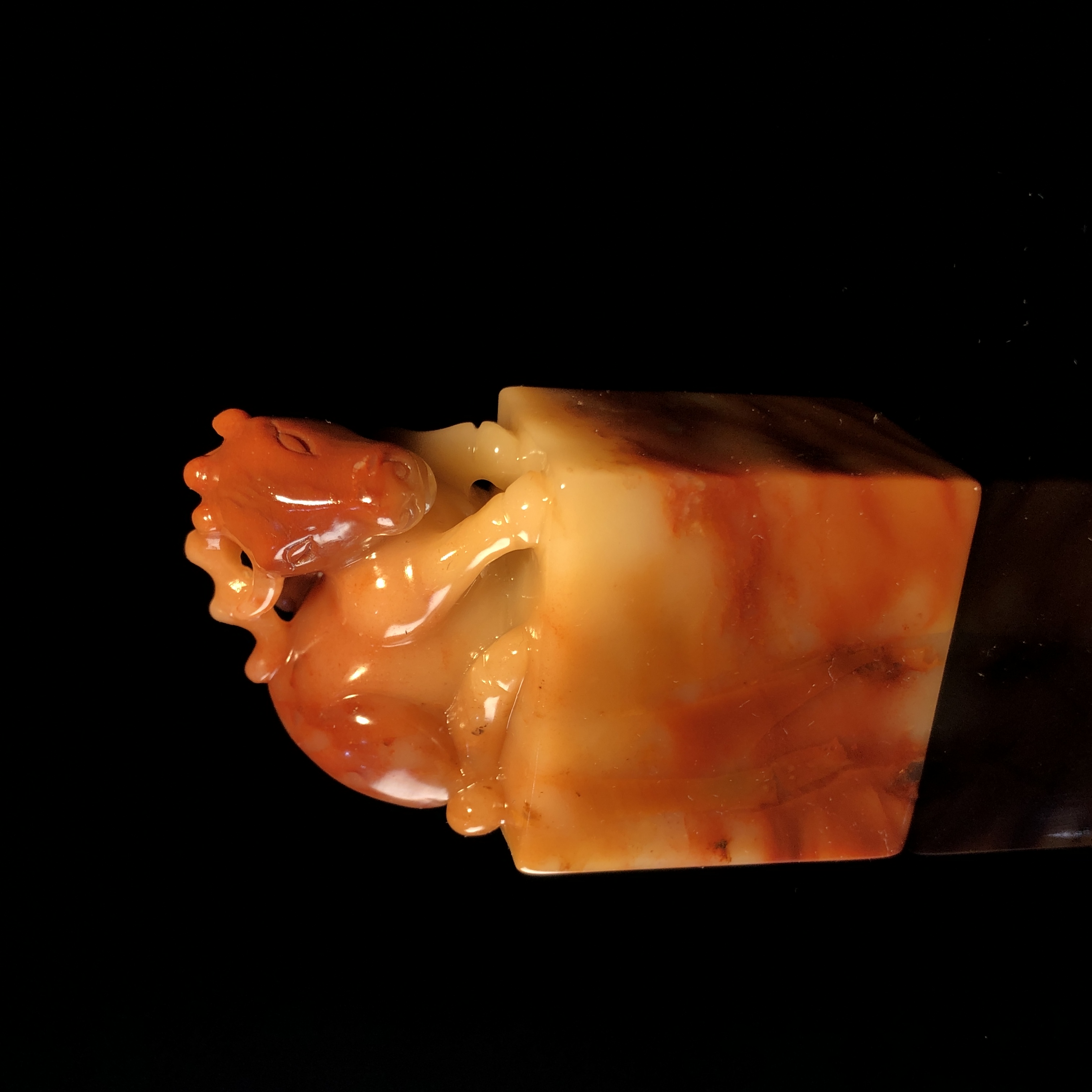 寿山石芙蓉《一路有你》印章0808GYSZ38