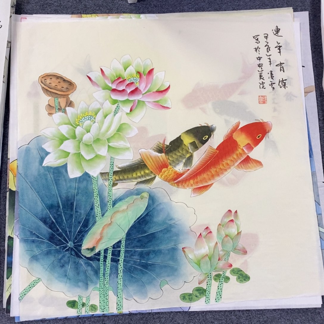 国画尺寸68✖️68斗方工笔手绘