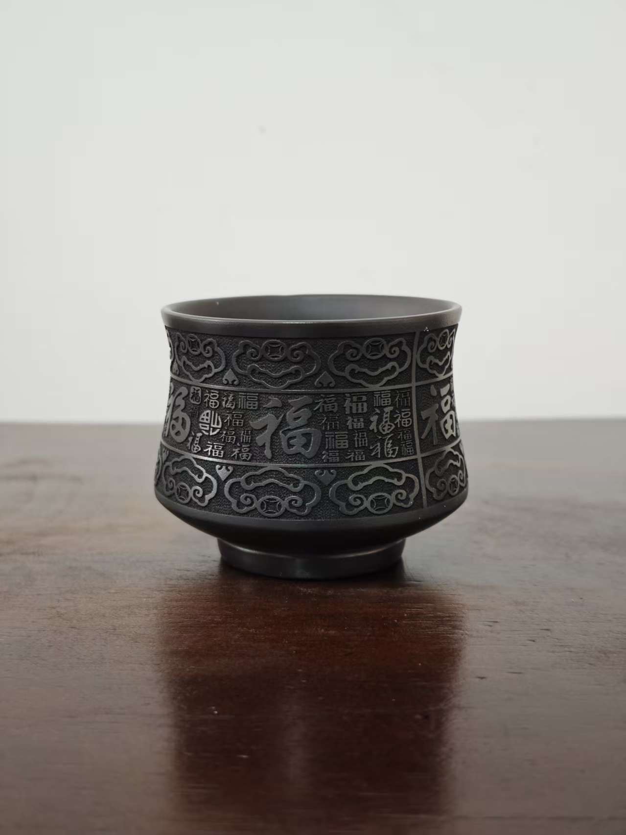 原矿紫砂宜兴百福主人杯8131