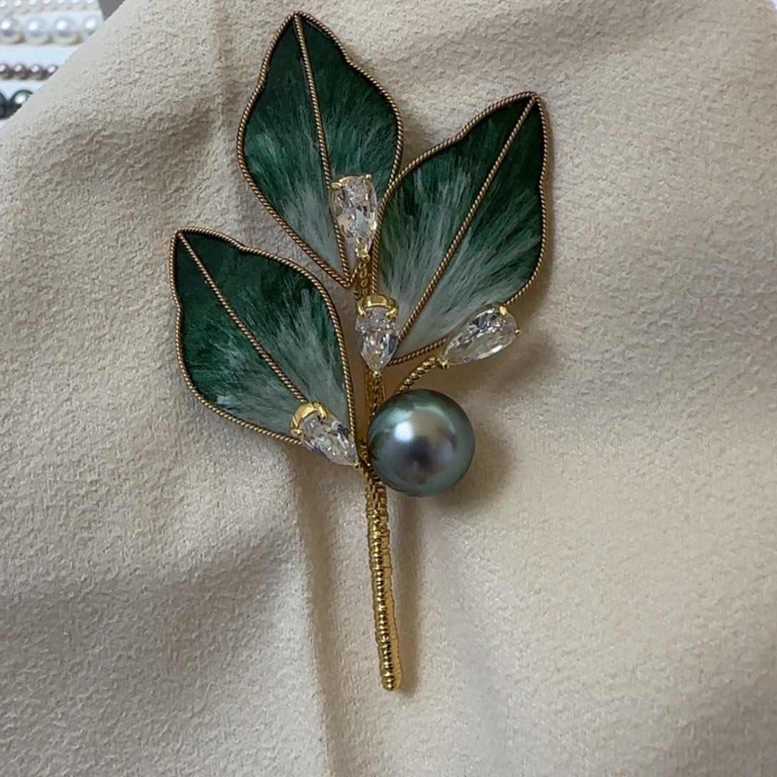 海水珍珠合金项链