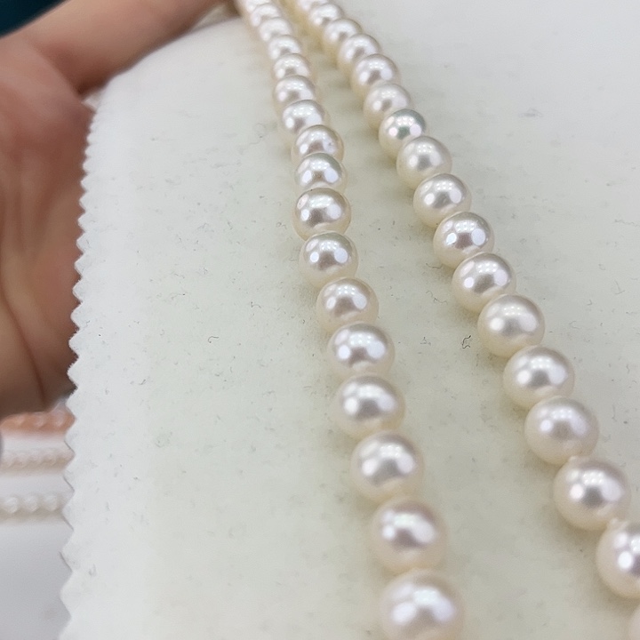 淡水珍珠颈饰银S925镶嵌8➕极光炫彩