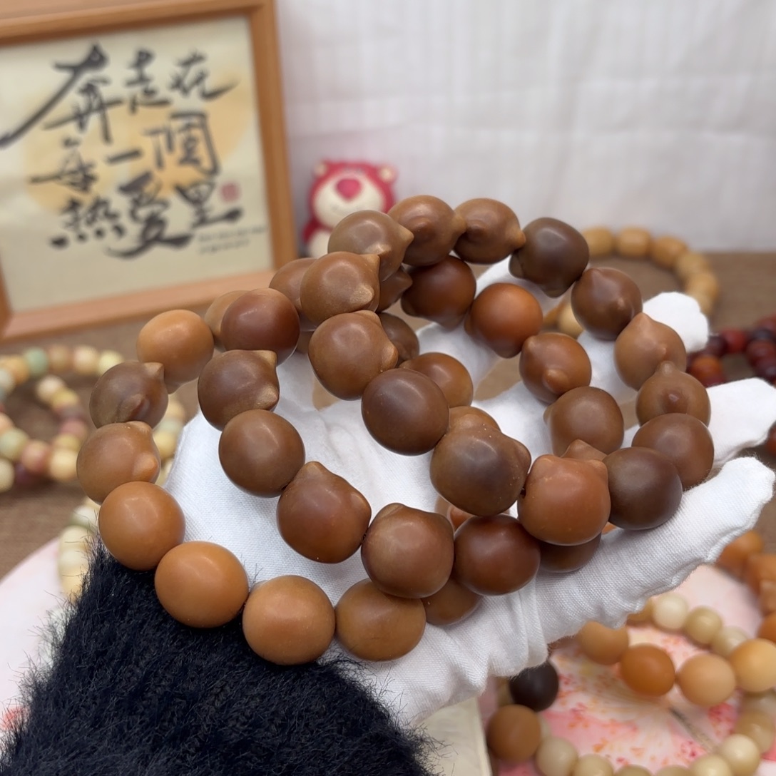 菩提根/象牙果吊坠18干磨瑕疵落地果糖油猫头一锅603