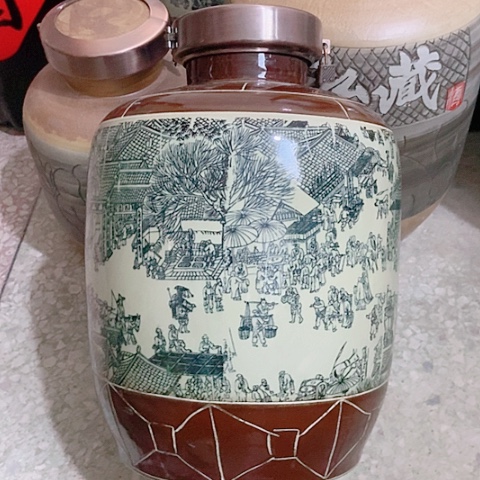 壶30斤直筒清明酒坛陶瓷