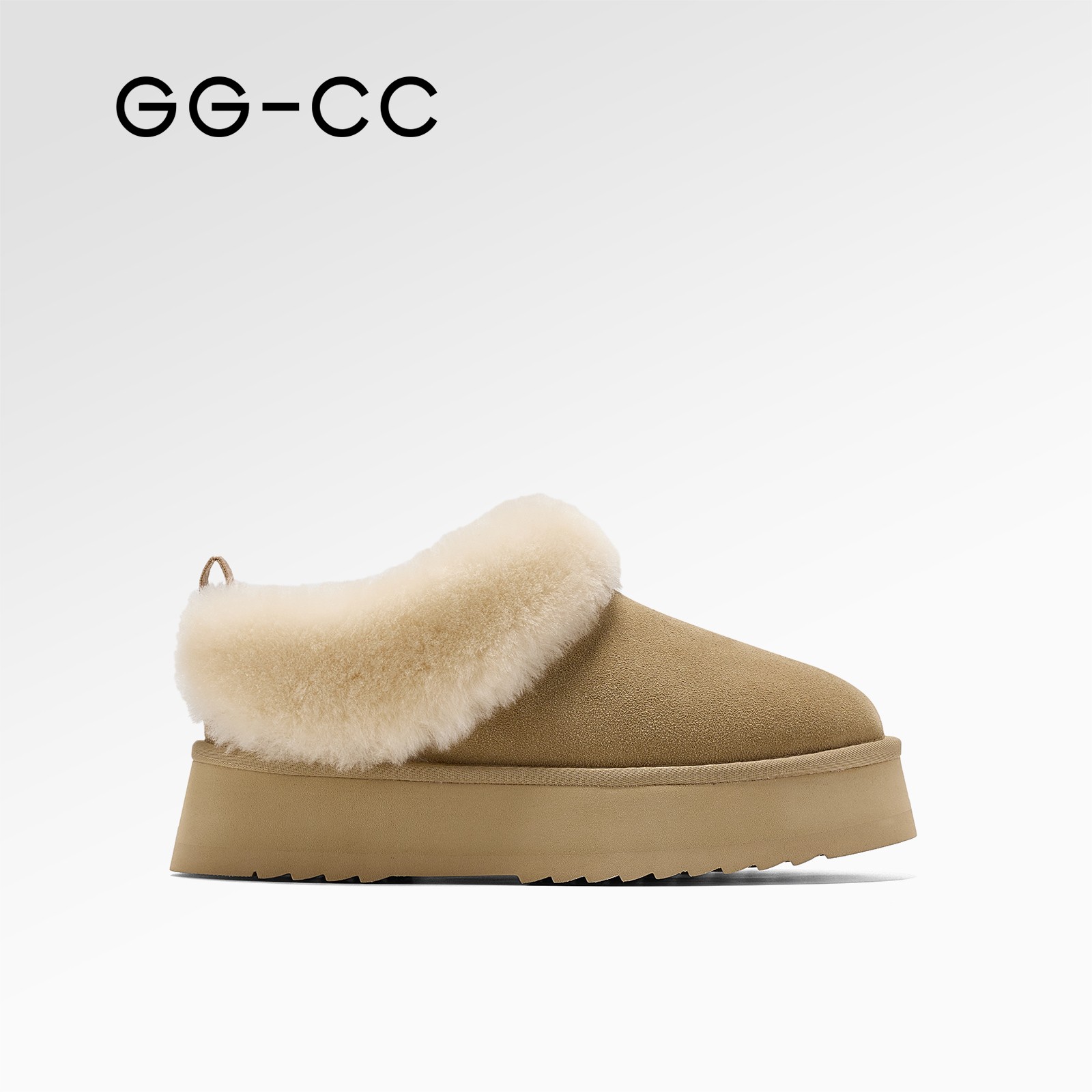 GG-CC【慵懒壁炉】冬季新款潮流厚底翻毛雪地靴一脚蹬加绒鞋0183