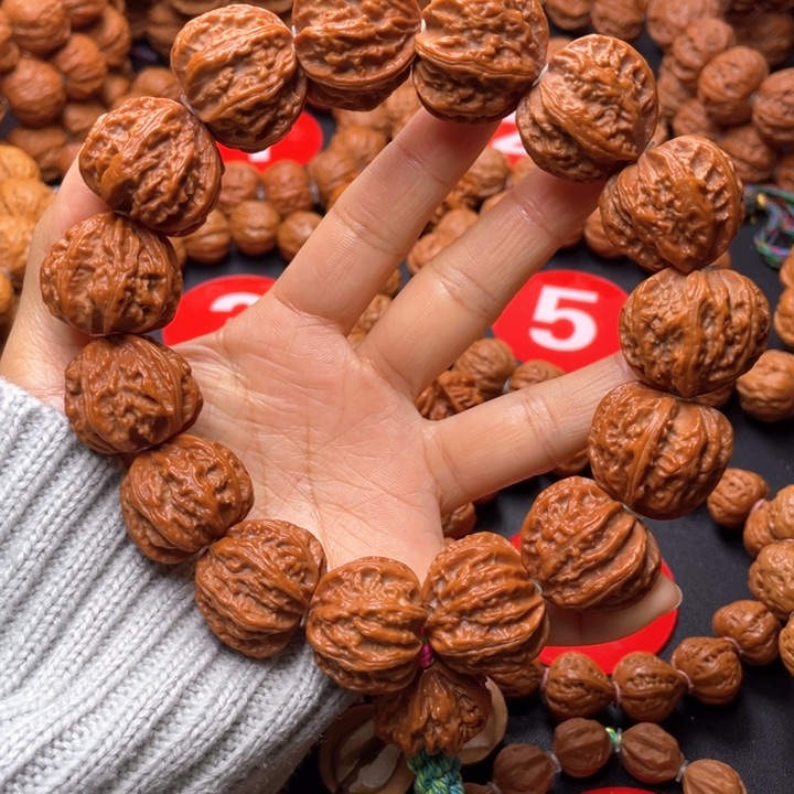 文玩核桃吊坠粗筋火焰八棱