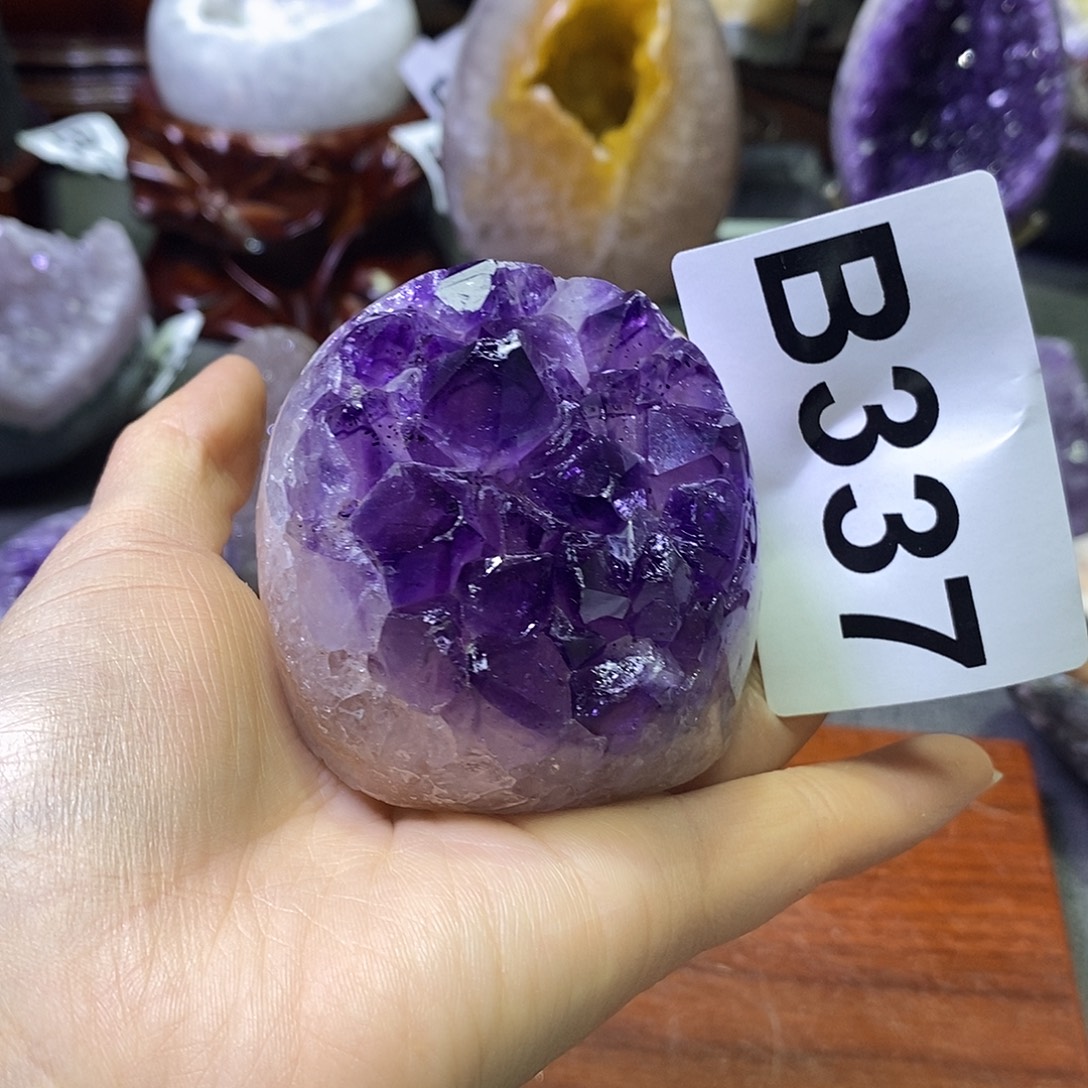 未镶嵌紫晶珠宝半成品