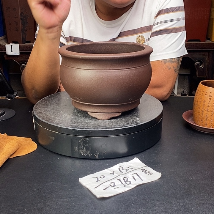 紫砂花盆货号一只JB17